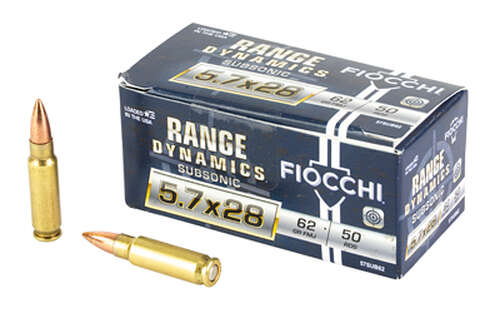 Ammunition Fiocchi Ammunition Range Dynamics 5.7x28mm FIOCCHI RP 5.7X28MM 62GR FMJ 50/500